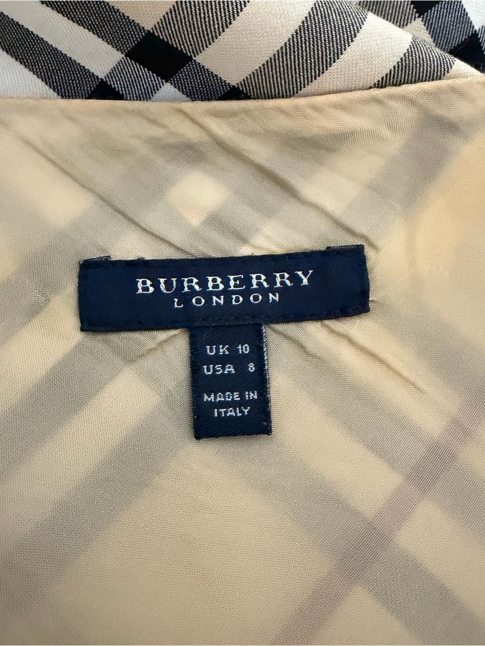 Vintage Y2K Burberry London Nova Check Plaid Mini Skirt Cotton Blend US 8 *FLAWS - Picture 3 of 10